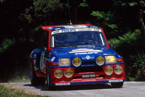 Vintage Renault 5 Turbo In Classic Yellow Wallpaper