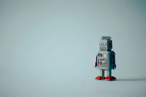 Vintage Robot Toy Educational Playtime Wallpaper