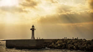 Vintage Sepia Toned Landscape Wallpaper