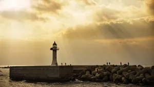 Vintage Sepia Toned Landscape Wallpaper