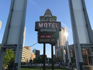 Vintage Siesta Motel Neon Sign Wallpaper