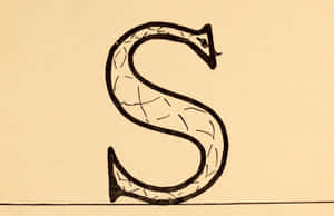 Vintage Sketch Letter S Wallpaper