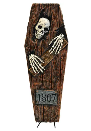 Vintage Skull Coffin Halloween Prop1807 Wallpaper