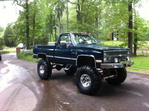Vintage Square Body Truck In Pristine Condition Wallpaper