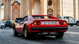 'vintage Style And Power: The Iconic Classic Ferrari.' Wallpaper