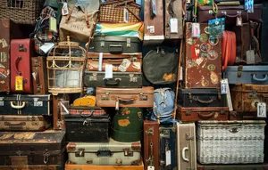 Vintage Suitcase Collection Wall Wallpaper