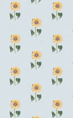 Vintage Sunflower Pattern Background Wallpaper