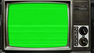 Vintage T V Green Screen Wallpaper