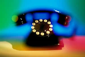 Vintage Telephone Colorful Backdrop Wallpaper