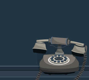 Vintage Telephone Illustration Wallpaper