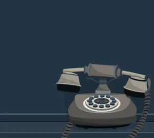 Vintage Telephone Illustration Wallpaper
