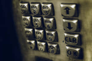 Vintage Telephone Keypad Sepia Tone Wallpaper