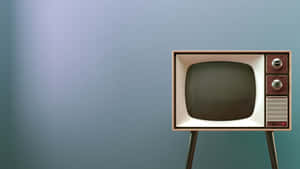 Vintage Televisionon Stand Wallpaper