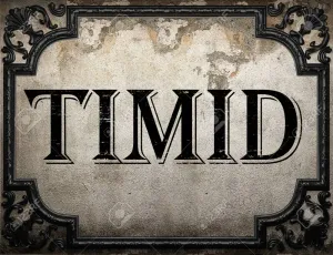Vintage Timid Word Art Wallpaper