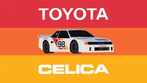 Vintage Toyota Celica Racecar Illustration Wallpaper