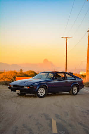 Vintage Toyota Celicaat Sunset Wallpaper