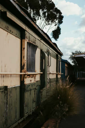 Vintage Train Carriages Wallpaper