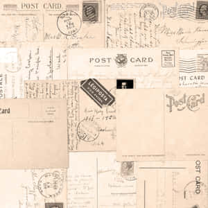 Vintage Travel Postcard With Scenic View Wallpaper