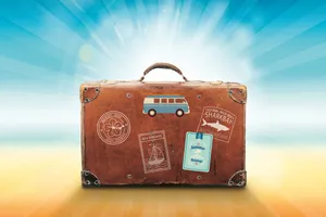Vintage Travel Suitcase Wallpaper