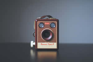 Vintage Turntable On Retro Background Wallpaper