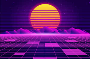 Vintage Vibes With Retro Neon Wallpaper