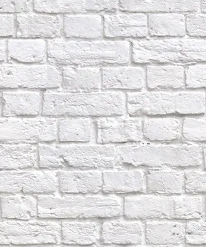 Vintage White Brick In English Bond Pattern Wallpaper