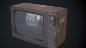 Vintage Wooden Television Set Wallpaper