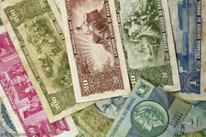 Vintage World Currency Collection Wallpaper