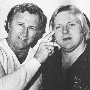 Vintage Wrestling Personalities Blackand White Wallpaper