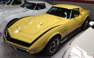 Vintage Yellow Chevrolet Corvette Wallpaper