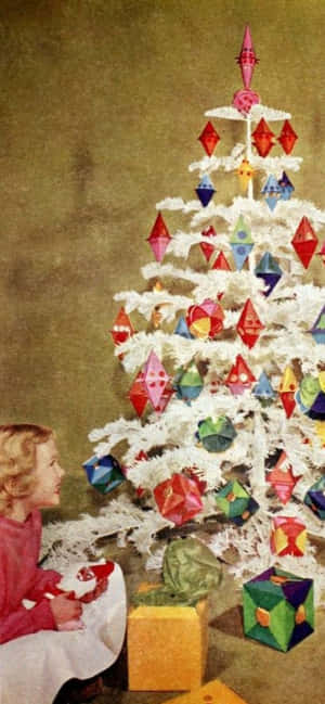 Vintage50s Christmas Moment Wallpaper
