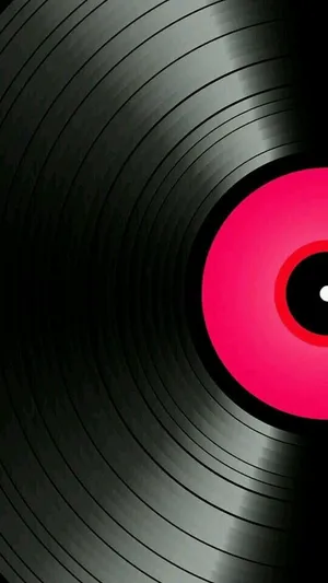 Vinyl Record With Pink Label Wallpaper