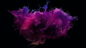 Violet Aesthetic Abstract Art Paintbrush Design Wallpaper