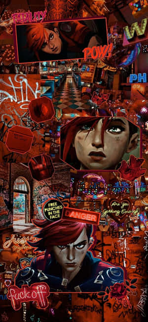 Violet Arcane Photo Collage Wallpaper