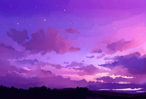 Violet Purple Gradient Skies Wallpaper
