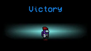 Violet Winning The Game Among Us Imposter Wallpaper