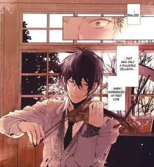 Violinist Reflectingon Love Manga Panel Wallpaper