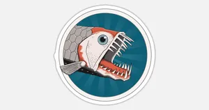 Viperfish Cartoon Sticker Wallpaper