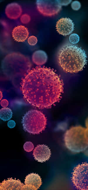 Viral Particles Abstract Illustration Wallpaper