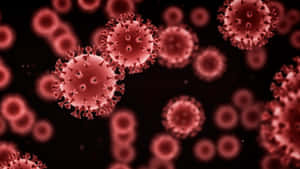 Viral Particles Red Background Wallpaper