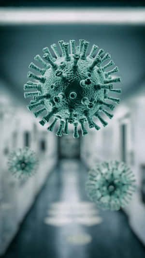 Viral Particlesin Hallway Wallpaper