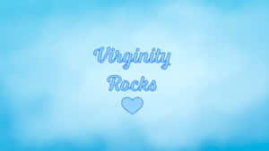 Virginity Rocks Blue Background Wallpaper