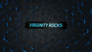 Virginity Rocks Blue Hexagon Background Wallpaper