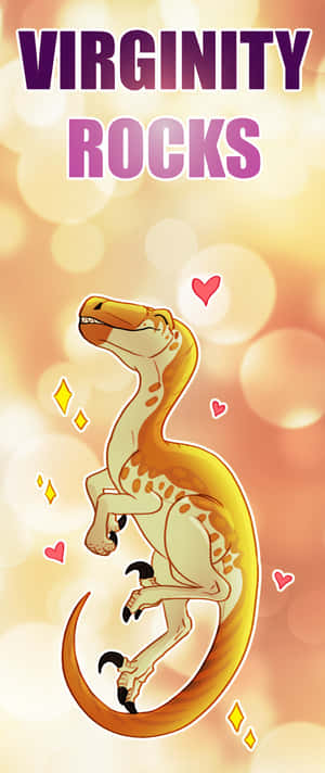 Virginity Rocks Dinosaur Illustration Wallpaper