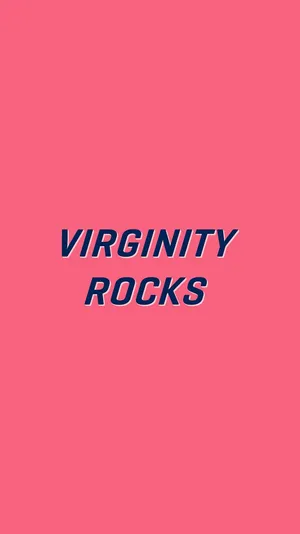 Virginity Rocks Pink Background Wallpaper