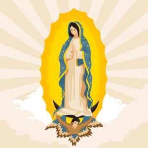 Virginof Guadalupe Illustration Wallpaper