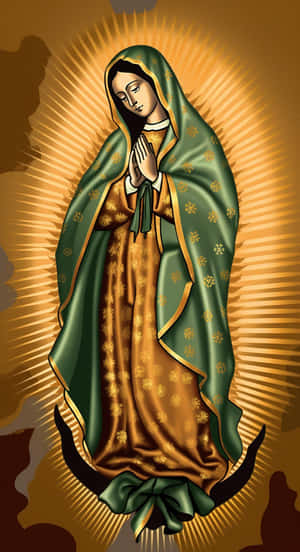 Virginof Guadalupe Illustration Wallpaper