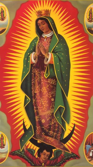 Virginof Guadalupe Illustration Wallpaper