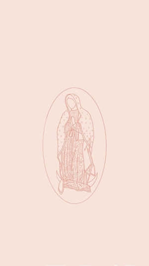 Virginof Guadalupe Minimalist Illustration Wallpaper