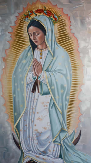 Virginof Guadalupe Painting Wallpaper